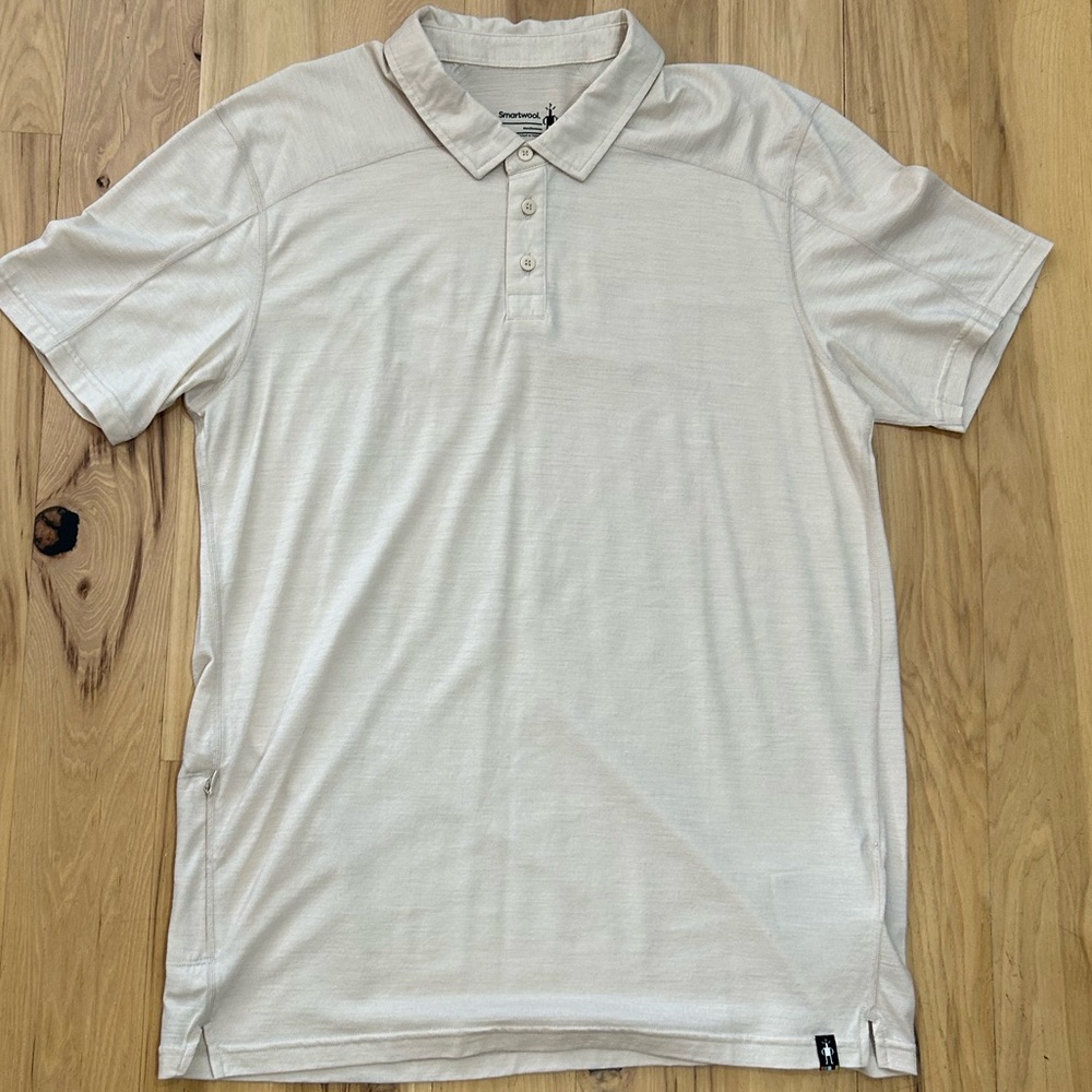 Smartwool Men's Merino 150 Sport Polo Cream Size Large L